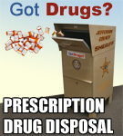 Infographic of prescription drug disposal box.